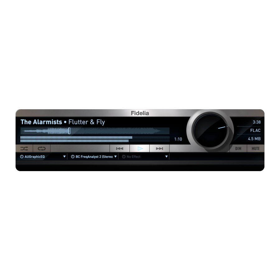 Audiofile Fidelia User Manual
