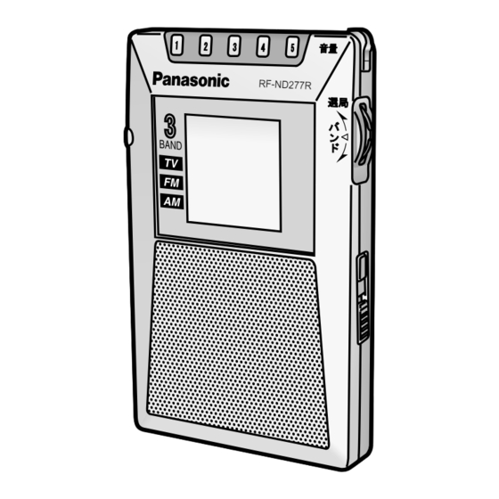 外観美品 Panasonic くす RF-ND277R 巻き取り式 ポケットラジオ