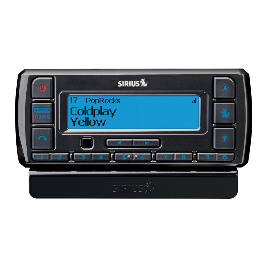Sirius XM RAdio Stratus 7 Quick Start Manual