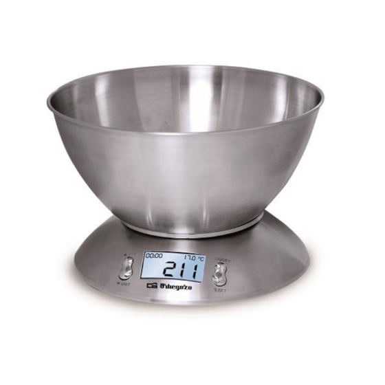 User Manuals: Orbegozo PC 2011 Kitchen Scale