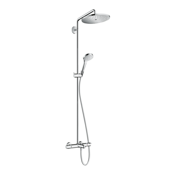 Hans Grohe Croma Select S 280 1jet Showerpipe 26792000 Instructions For Use/Assembly Instructions