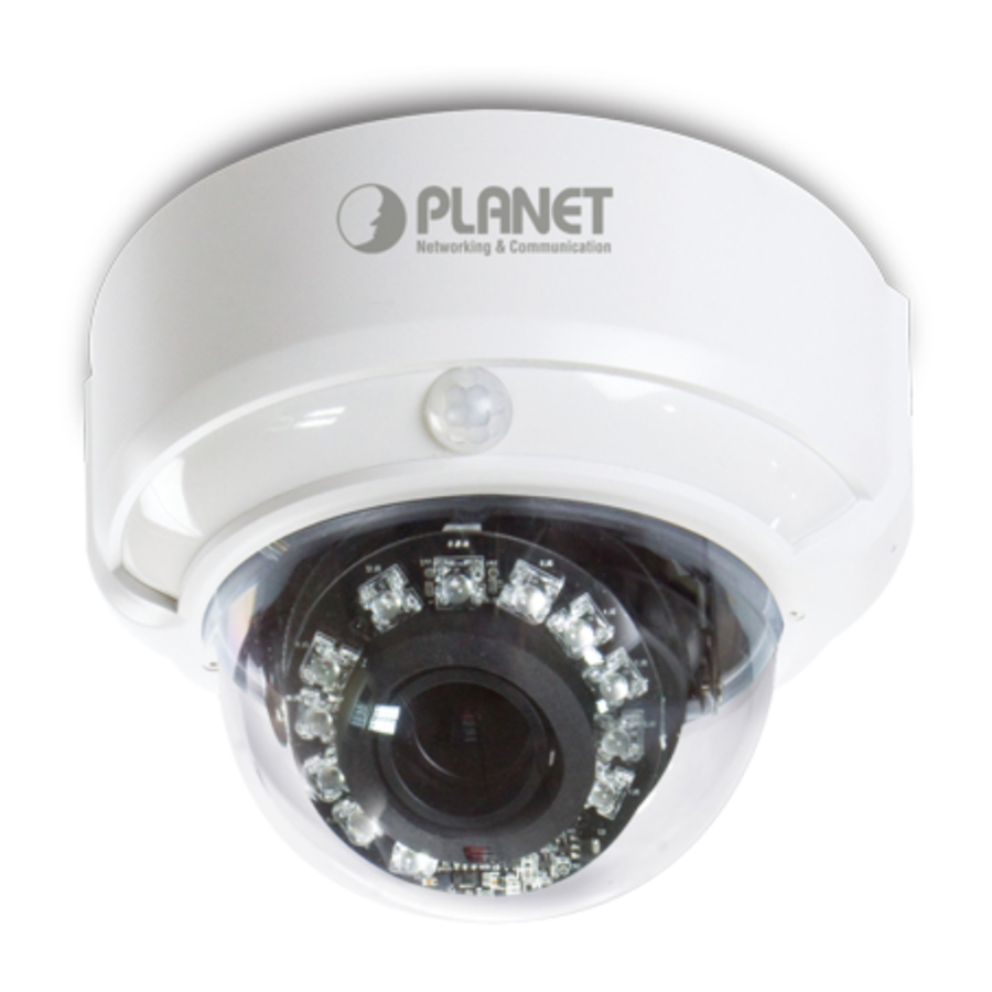 Planet ICA-4000 Series - 20M IR Vari-Focal Dome IP Camera Quick Installation