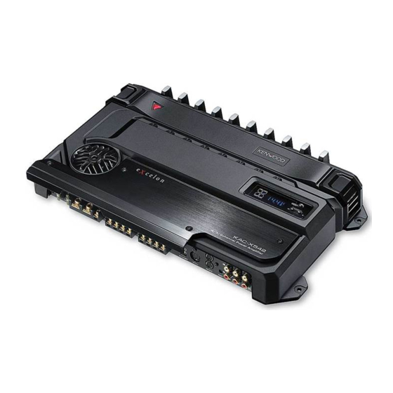 Kenwood KAC-X542 Instruction Manual