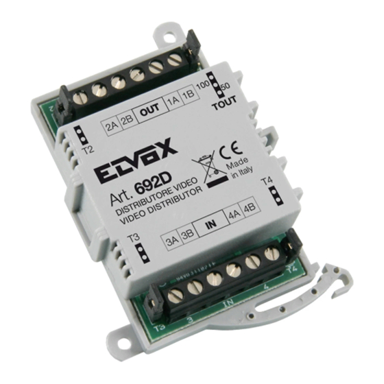 Vimar ELVOX 692D Installer's Manual