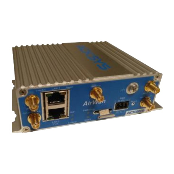 Acksys AirWan/17 Quick Installation Manual