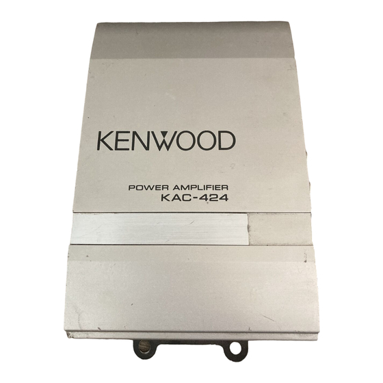 Kenwood KAC-424 Instruction Manual