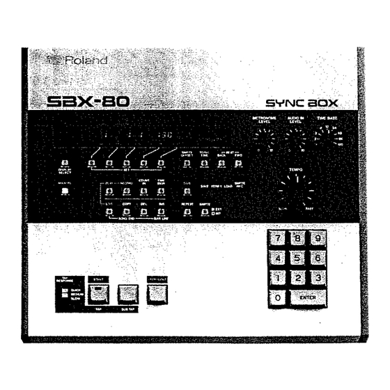 Roland SBX-80 Owner's Manual