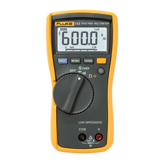 Fluke 113 Instruction Sheet