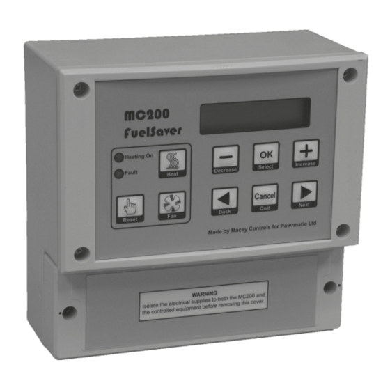 Powrmatic MC200 User Instructions