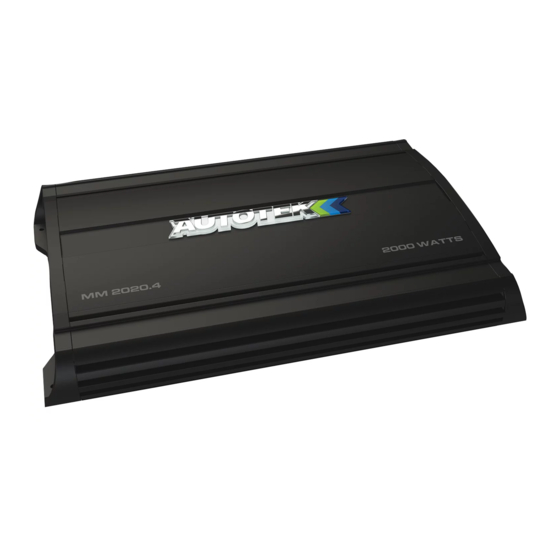 Autotek MM 4020.4 Quick Start Installation Manual