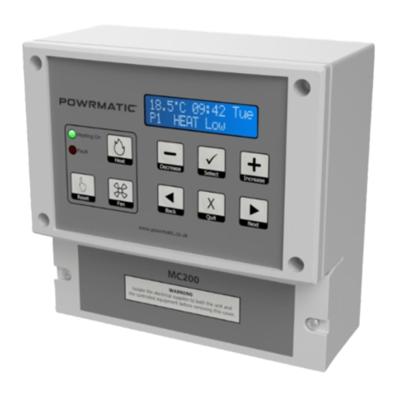 Powrmatic MC200 User, Installation & Servicing Manual