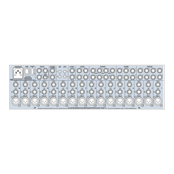 Mackie 1604-VLS PRO Owner's Manual