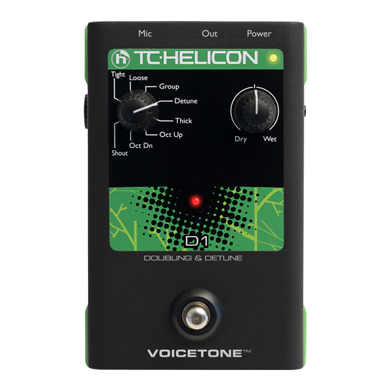 TC-Helicon VoiceTone D1 User Manual