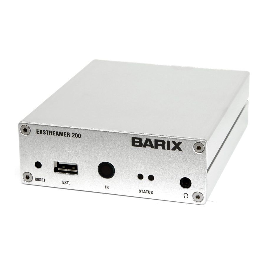 BARIX EXSTREAMER 200 Manuals