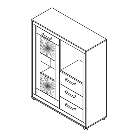 Otto Highboard 107 x 135 cm Assembly Instructions Manual