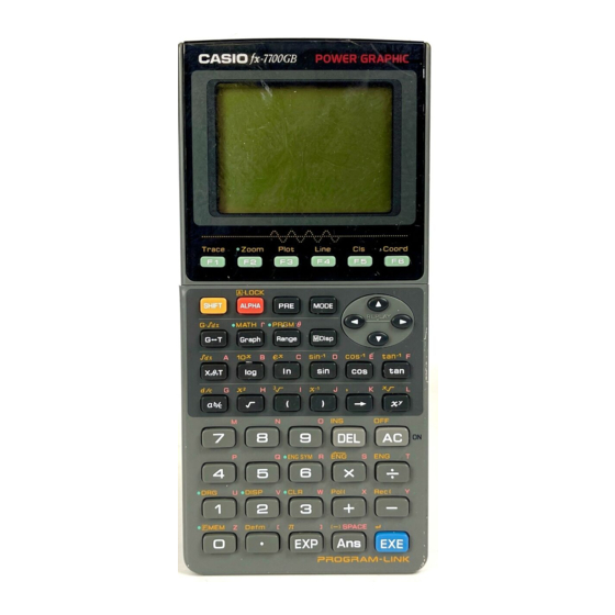 CASIO FX-7700GB Manuals