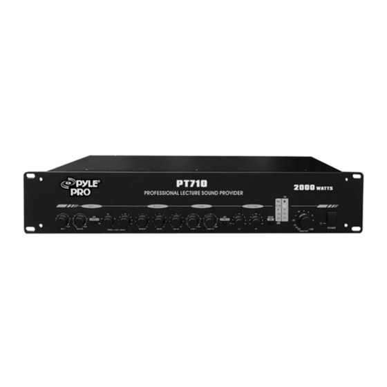 Pyle Pro PT710 Owner's Manual