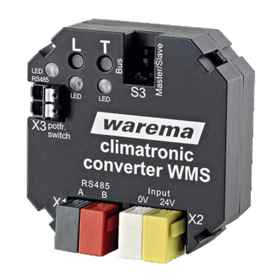 WAREMA climatronic converter WMS UP Operating And Installation Instructions