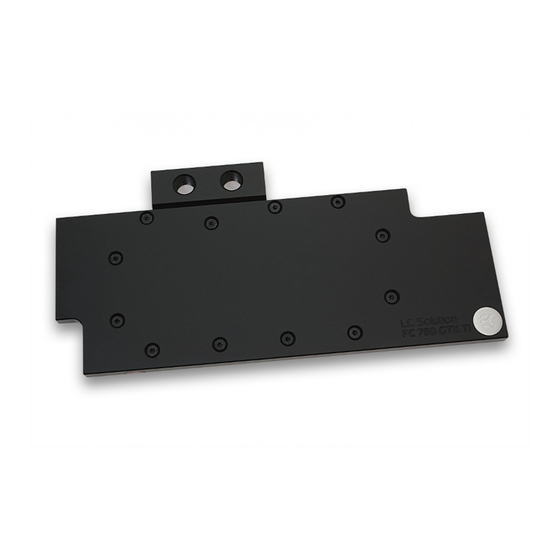 ekwb EK-FC780 GTX Ti Installation And Mounting Manual