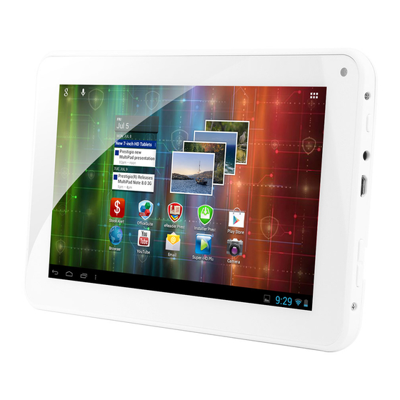 Prestigio MultiPad 7.0 ULTRA plus Quick Start Manual