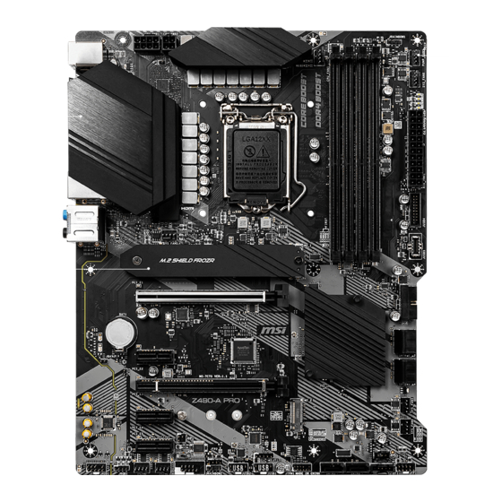 MSI Z490-A PRO Quick Start Manual
