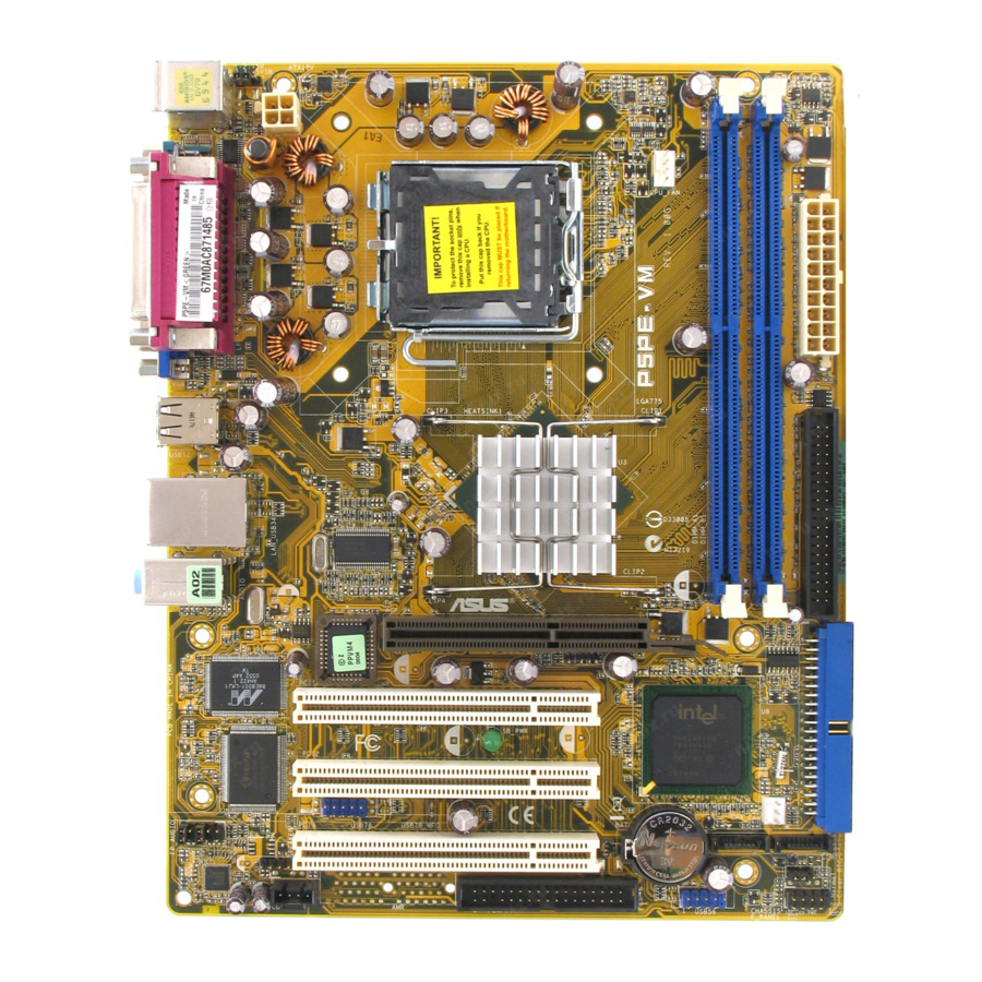 ASUS P5PEVM HARDWARE USER MANUAL Pdf Download ManualsLib