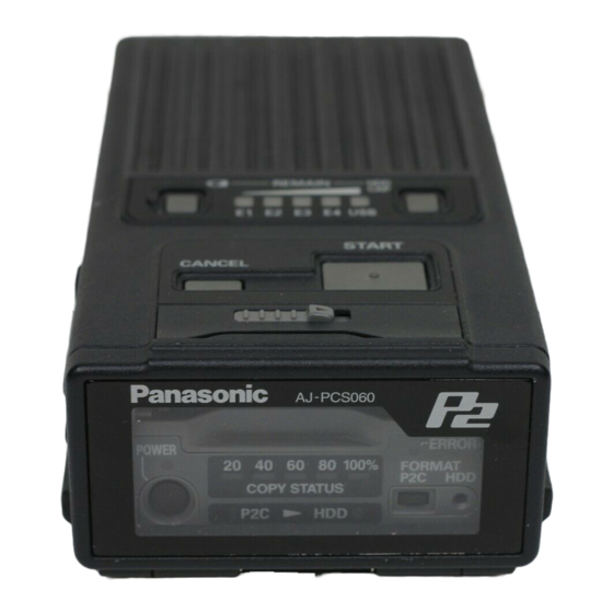 Panasonic AJ-PCS060G - DVCPRO - Data Storage Wallet Manuals