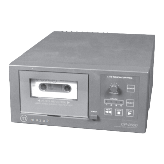 Muzak CP-2500 Operation & Installation Manual