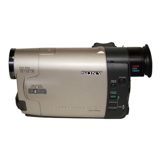 Sony video Hi8 Handycam CCD-TR555E Manuals | ManualsLib