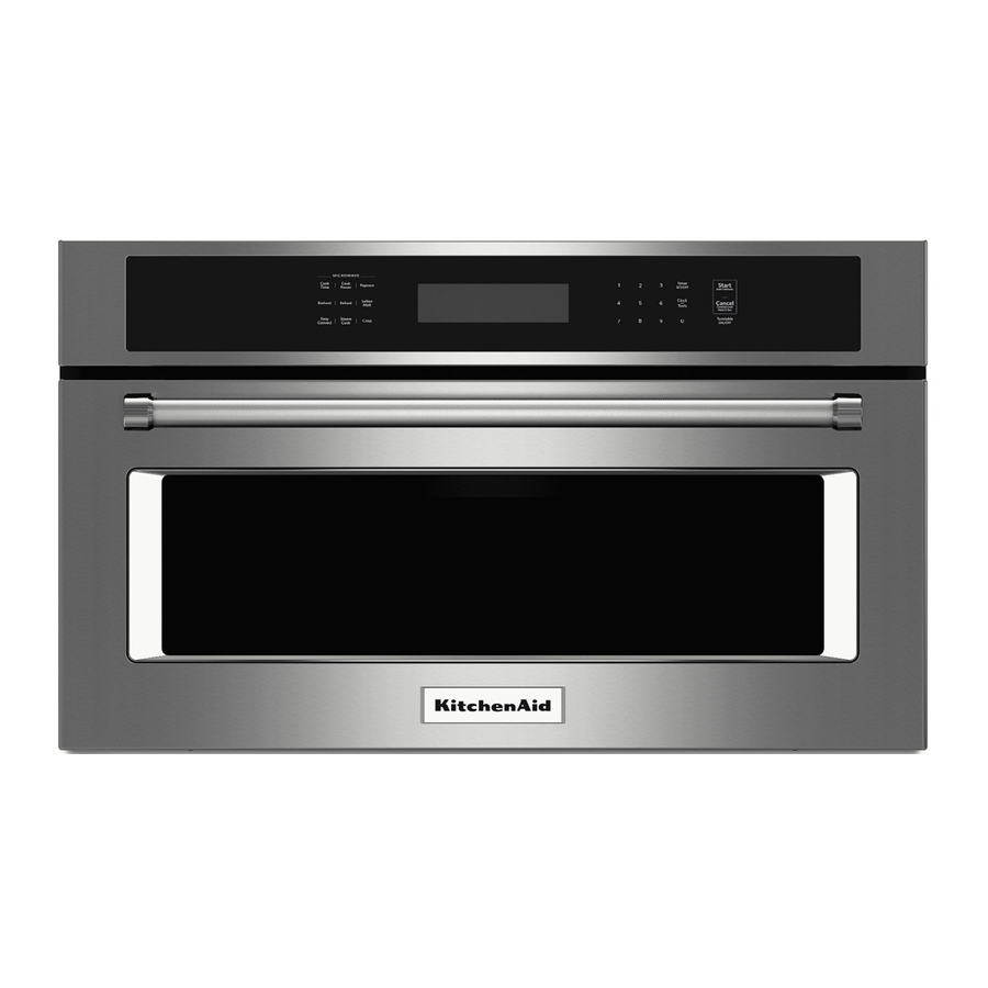 KitchenAid KMBP107 - 27" Built In Microwave Oven with Convection Cooking Manual