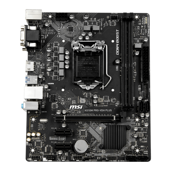MSI H310M PRO-VDH Manual