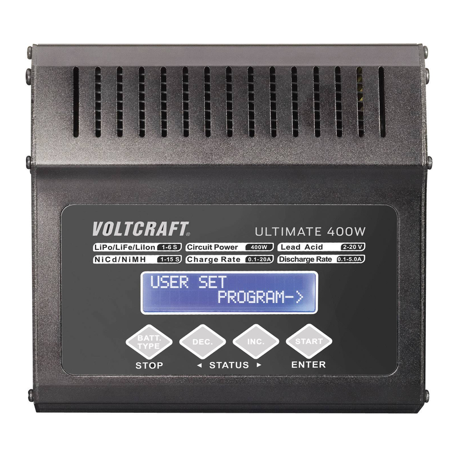 VOLTCRAFT Ultimate 400 W Manuals