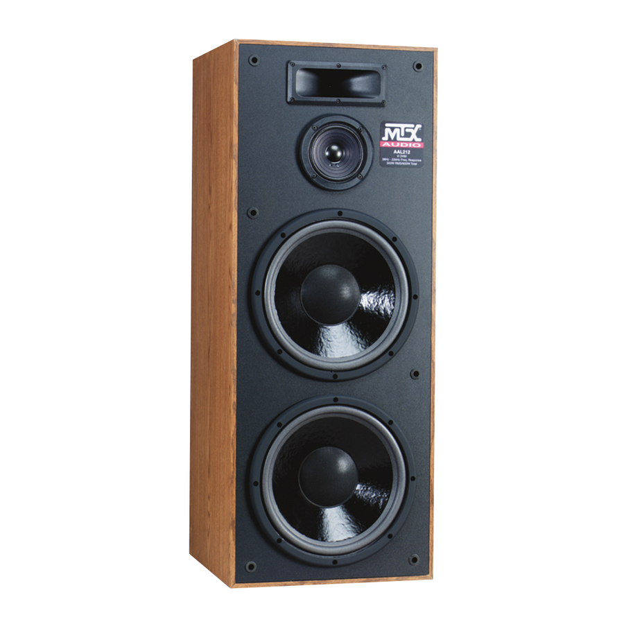 MTX AAL10, AAL12, AAL15, AAL212, AAL8 - AAL Series Speakers Manual