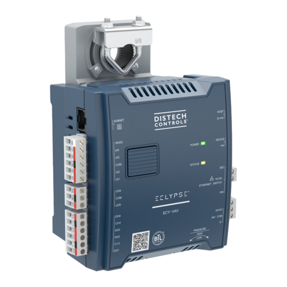 Distech Controls ECLYPSE ECY-VAV Installation Manual