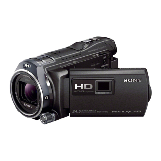Sony Handycam HDR-PJ810 Operating Manual