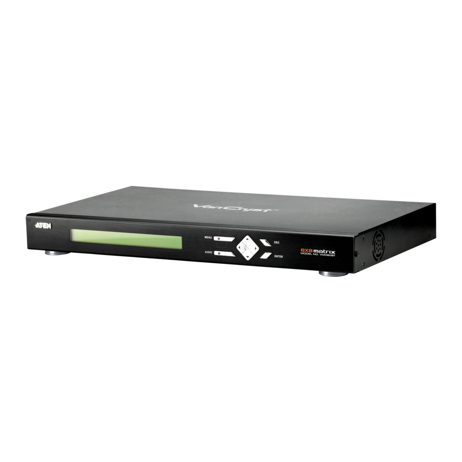ATEN VM0808T - 8x8 Cat 5 A/V Matrix Switch Quick Start Guide