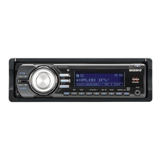 Sony CDX-GT710 Operating Instructions Manual