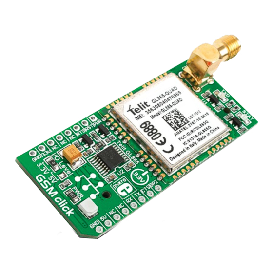MicroElektronika GSM click Manual