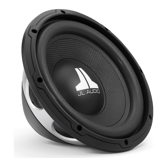 JL Audio 10WXv2 Owner's Manual