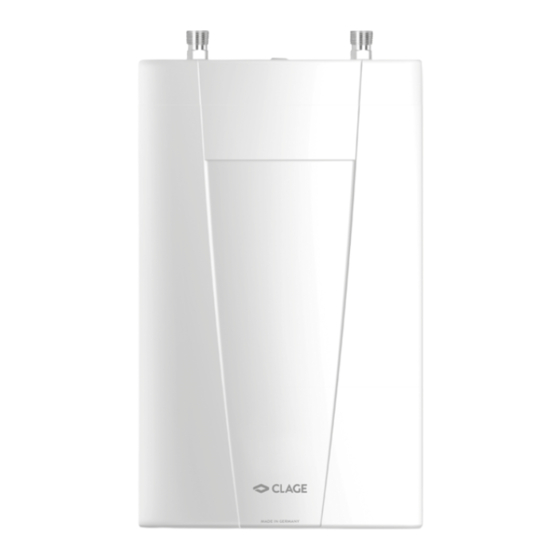 clage CDX 7-U Operating Instructions For The User