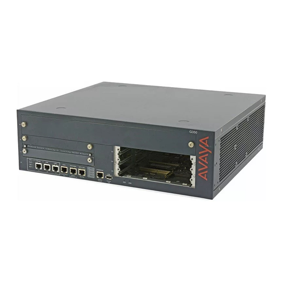 Avaya G250 Quick Start For Hardware Installation
