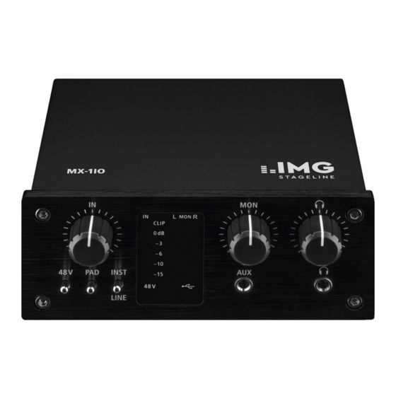 Monacor IMG STAGELINE MX-1IO Instructions