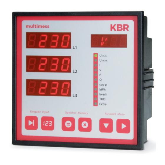 KBR multimess F144-0-LED-EP 4 Series User Manual Technical Parameters