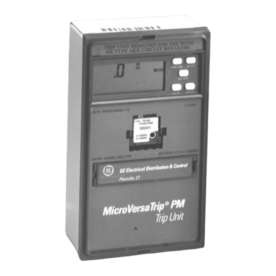 GE MicroVersaTrip Plus Installation Instructions Manual