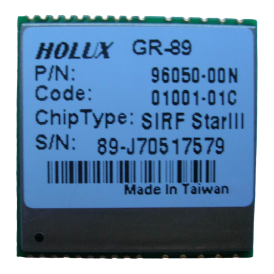 Holux GR-89 Specifications