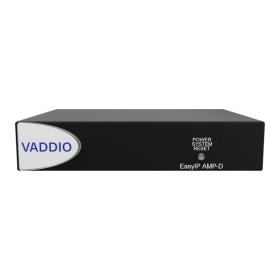 LEGRAND VADDIO EasyIP AMP D Complete Manual