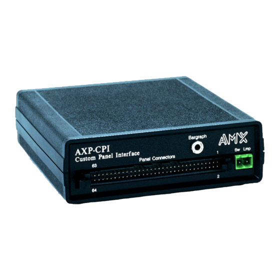 AMX AXP-CPI Manuals