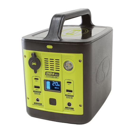 SunJoe PPG400 - 6-Amp Portable Power Generator Station Manual