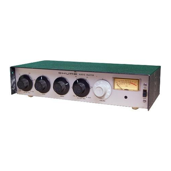 Shure M63 AUDIO MASTER Techical Data