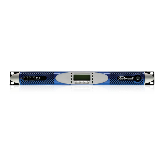 powersoft K2 DSP+AESOP User Manual